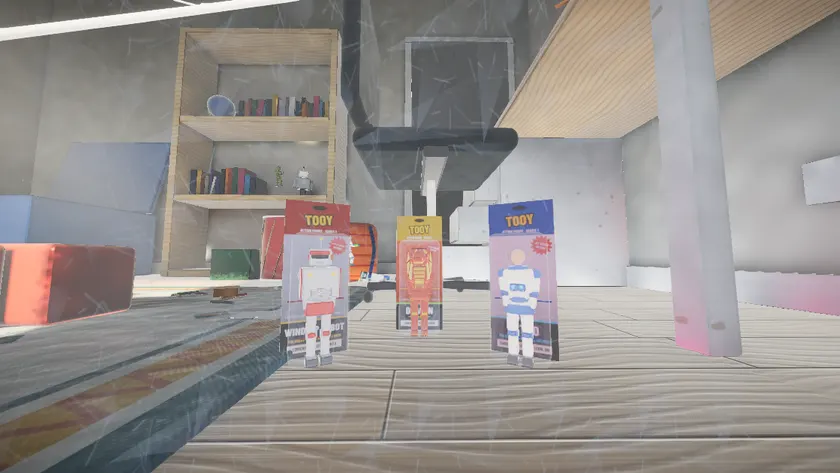 TOOY: tiny toy figures in a giant bedroom